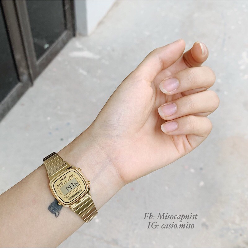 [ Hàng Auth - Ảnh Thật ] Đồng hồ điện tử màu vàng kim dành cho nữ siêu đẹp | BigBuy360 - bigbuy360.vn
