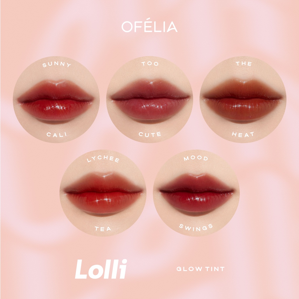 Set Son OFÉLIA Flaming Lip Cream + Lolli Glow Tint (4.2g x 3.9g)