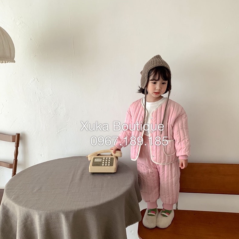 Quần Áo Trẻ Em | Bộ Quần Áo Trần Bông 2 lớp Quảng Châu Cao Cấp Cho Bé 1 - 8 tuổi | Áo Khoác Trần Bông Cho Bé [Ảnh Thật]