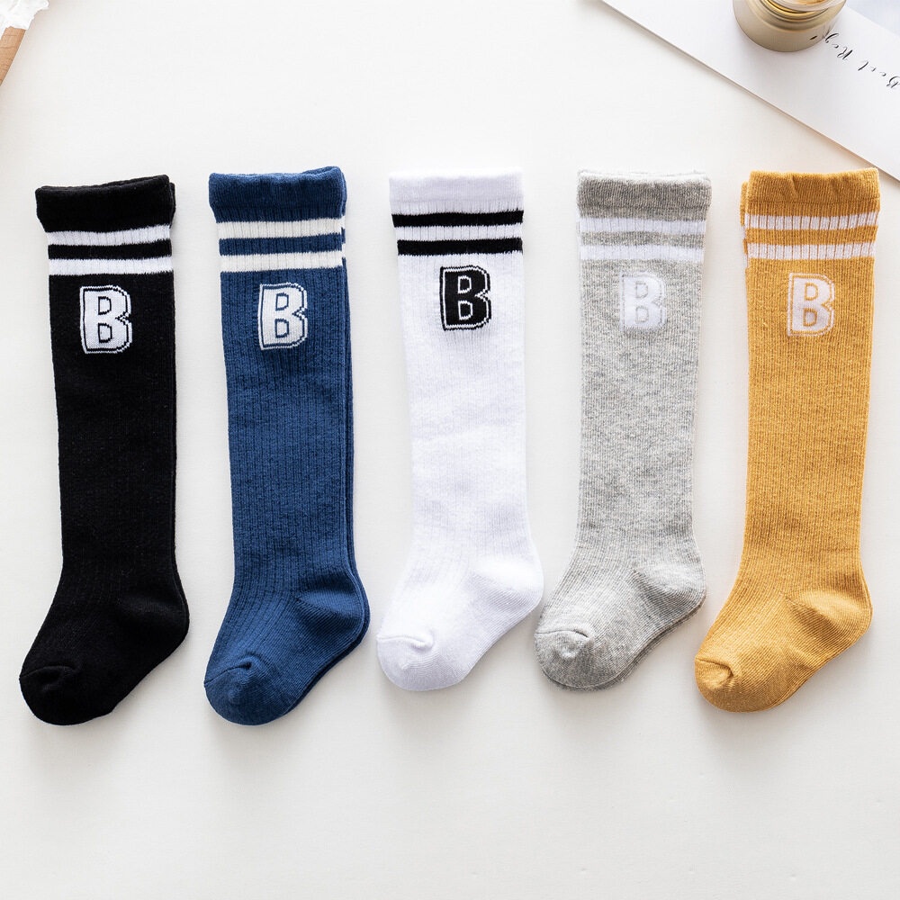 Vớ Cotton Cao Đến Đầu Gối Họa Tiết Sọc Ngang Dành Cho Trẻ Sơ Sinh