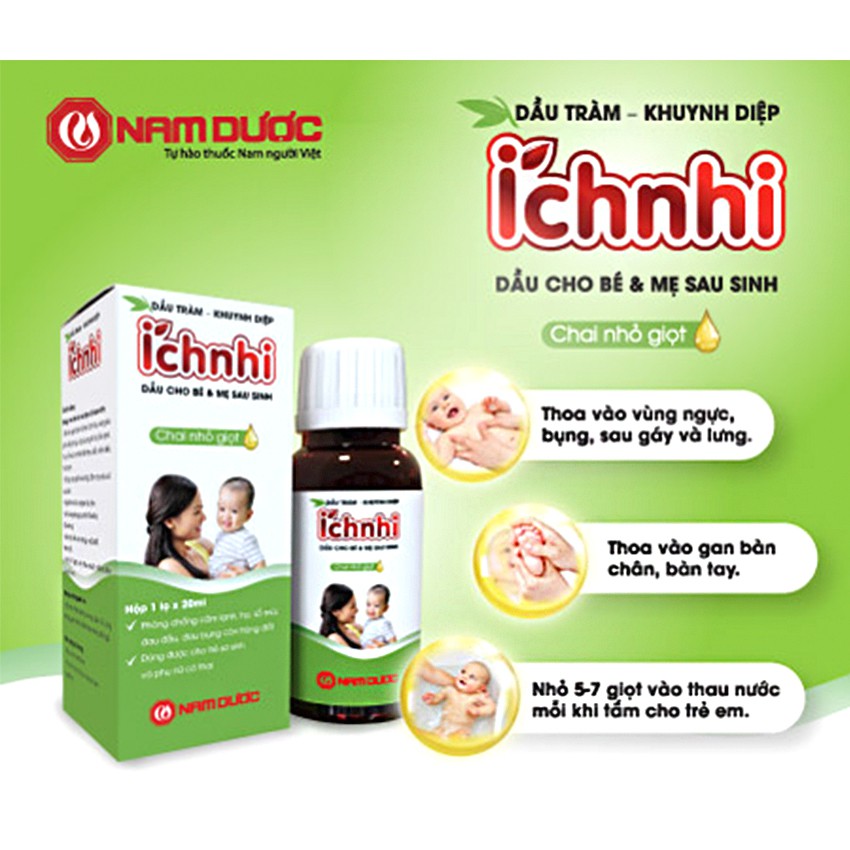 Dầu Tràm Khuynh Diệp Ích Nhi - Giúp làm ấm, phòng ngừa cảm lạnh, giảm ho, hắt hơi, nghẹt mũi - cvspharmacy