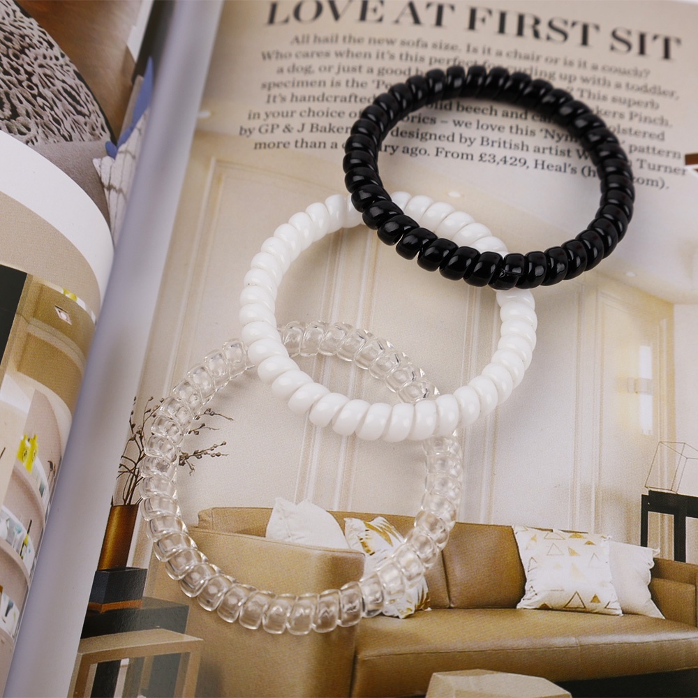 Dây Buộc Tóc Cao Su Co Giãn Kiểu Dáng Đơn Giản Thời Trang Hàn Quốc Cho Nữ