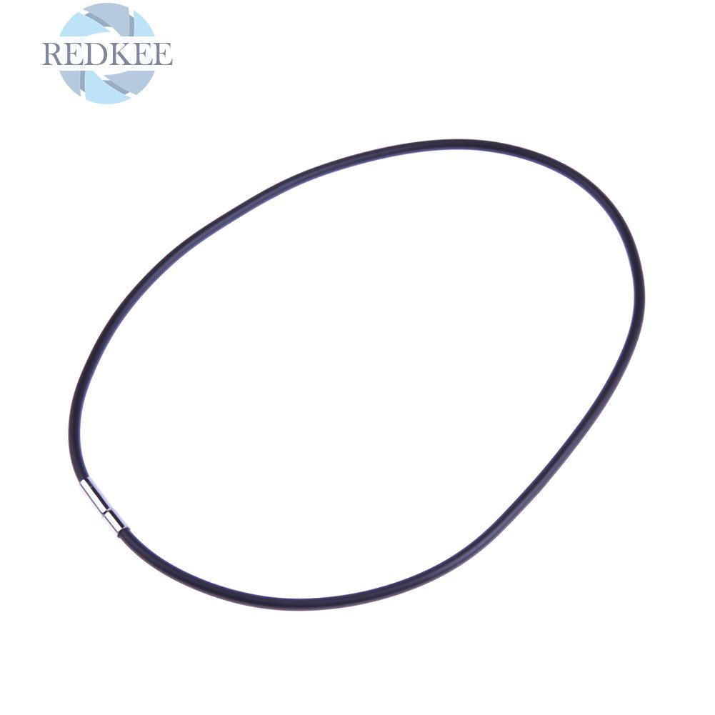 Vòng cổ choker cao su đen 3mm 16/18/24inch cho nam nữ