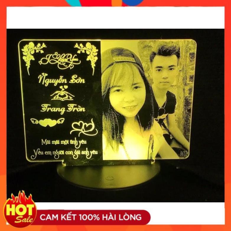 Đèn led 3D ngủ cho bé cực dễ thương 16 màu - Khắc chân dung theo yêu cầu,Quà tặng cho bé