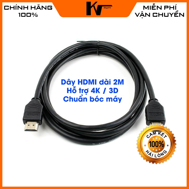 [Mã ELHACE giảm 4% đơn 300K] Dây cab HDMI Zin bóc máy, dài 1M, 2M