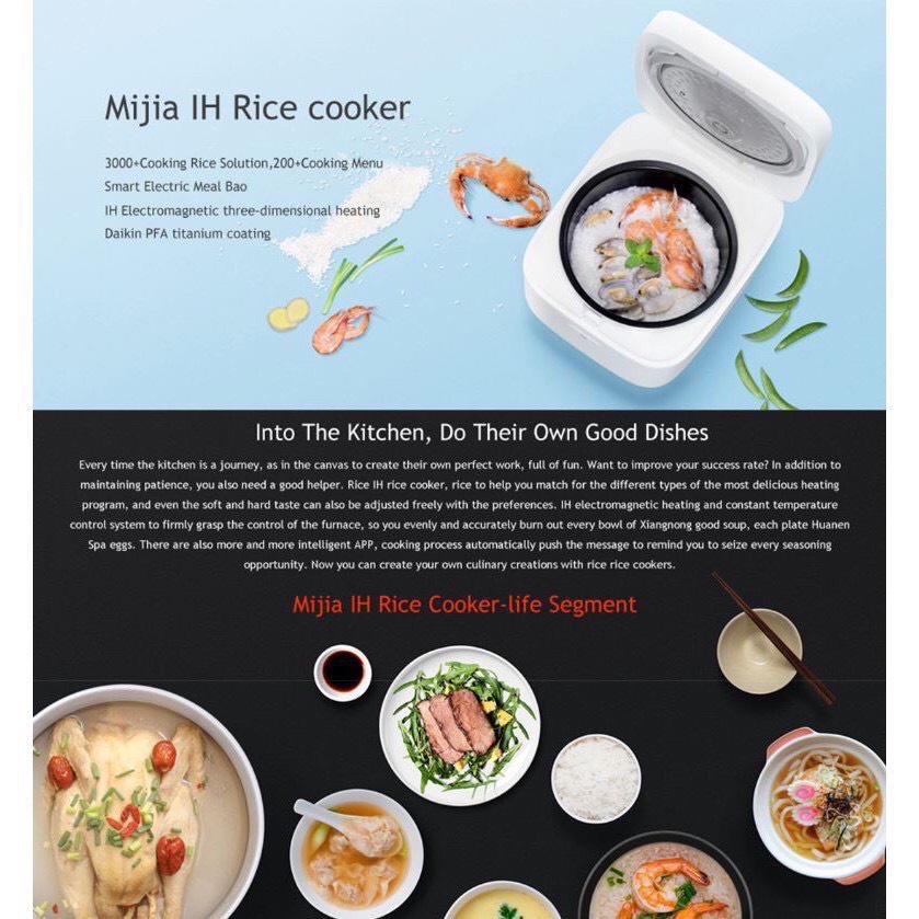 [GIAO HỎA TỐC 2H][CHÍNH HÃNG]Nồi Cơm Điện Xiaomi Thông Minh Cao Tần 3L|4L IH RICE COOKER