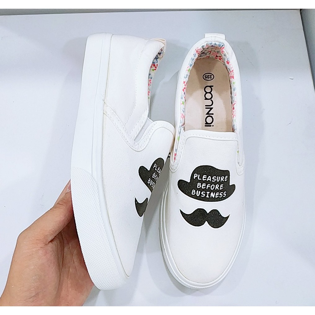 Giày slip on nữ râu cá tính - GTTG24 -  Giày mọi | BigBuy360 - bigbuy360.vn