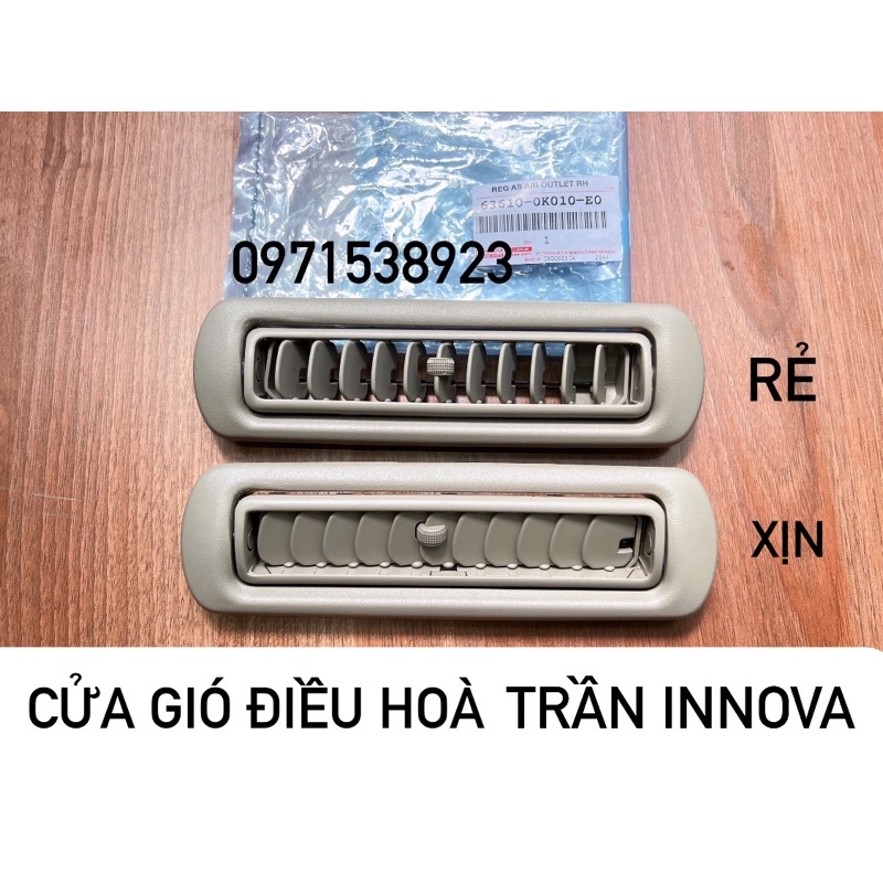 CỬA GIÓ ĐIỀU HOÀ TRẦN SAU TOYOTA INNOVA 2008-2016 XỊN CHÍNH HÃNG 4 CÁI DÙNG CHUNG 63610-0K010-E0 giá 1 cái