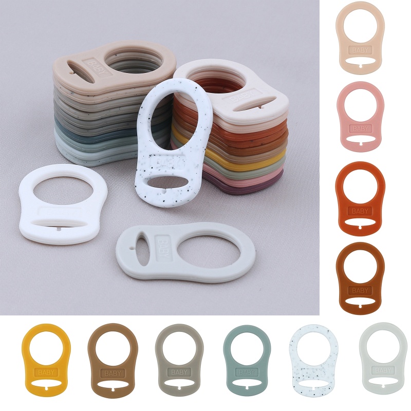 Set 5 Vòng Silicon Đỡ Núm Vú Giả Ngậm Mọc Răng Cho Bé