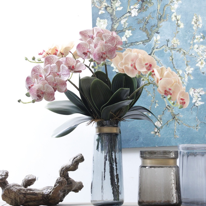 Cây Lan Giả Có Rễ, màu xanh hàng loại 1 (5 lá) trang trí, decor nhà, cắm để bàn, chụp ảnh.