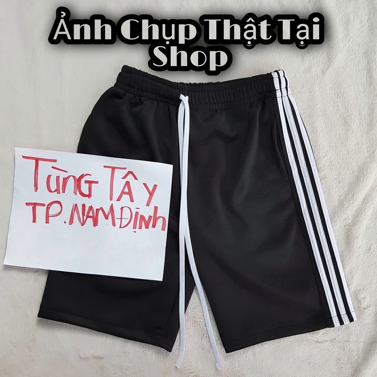 Quần Short thể thao 3 sọc kiểu dáng Unisex nam nữ
