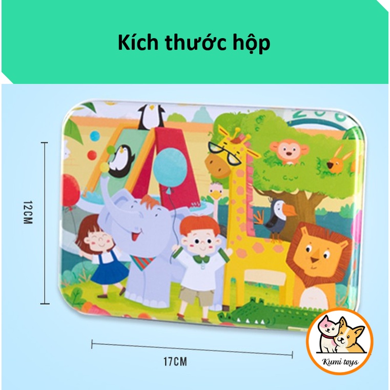 Đồ chơi xếp hình 60 và 120 miếng bằng gỗ loại đẹp cho bé phát triển tư duy Kumi toys