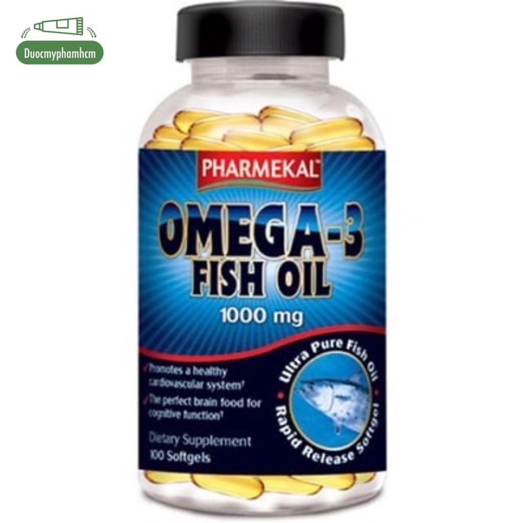 OMEGA 3 FISH OIL 1000mg Pharmekal - Hỗ Trợ Tim Mạch Trí Não, Giảm Cholesterol và Triglycerid trong máu