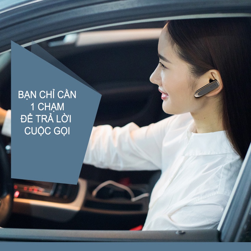Tai nghe bluetooth nhét tai một bên K23 2022 NEW cao cấp | Mic 5.0, pin 260 mAh nghe nhạc lên đến 12h, đàm thoại 20h