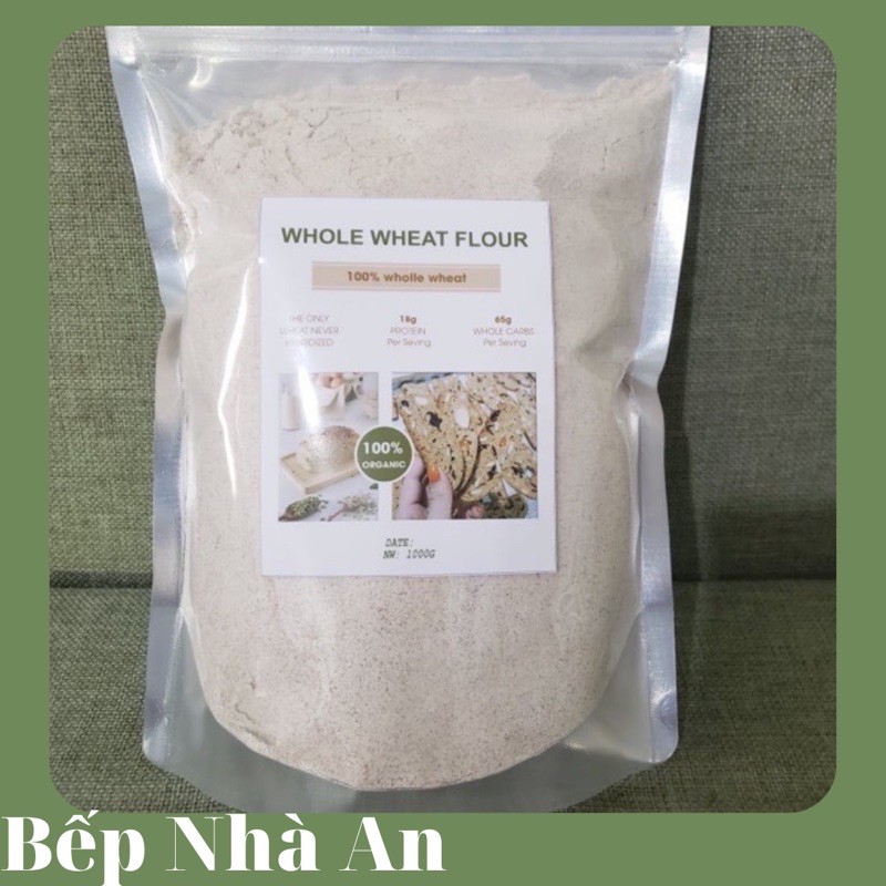 [Mã 159FMCG giảm 7% đơn 500K] Bột mì nguyên cám - Whole Wheat Flour 1k