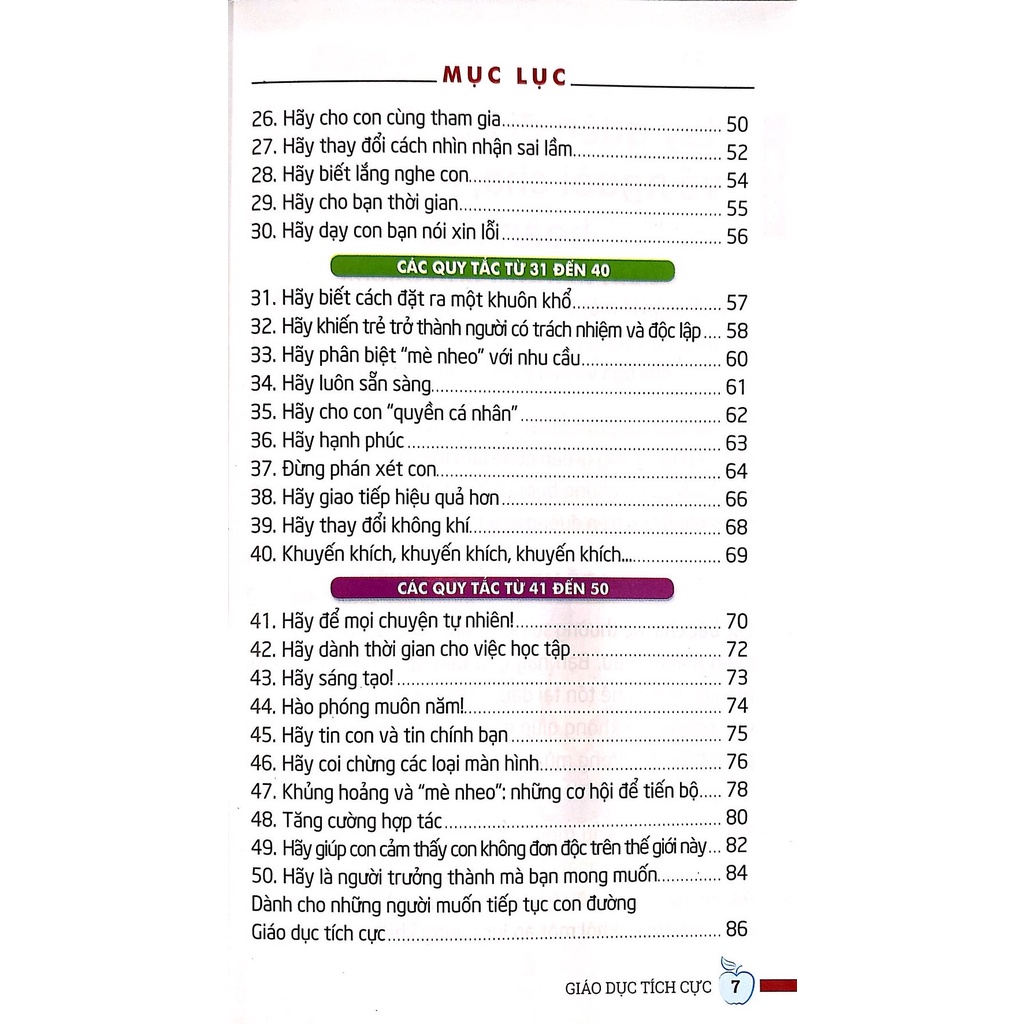 Sách - 50 Quy Tắc Vàng- Giáo Dục Tích Cực
