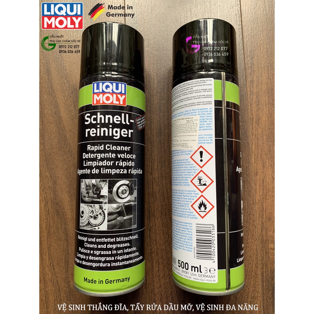 Chai vệ sinh thắng đĩa, phanh, dầu mỡ Liqui Moly 3318 500ml