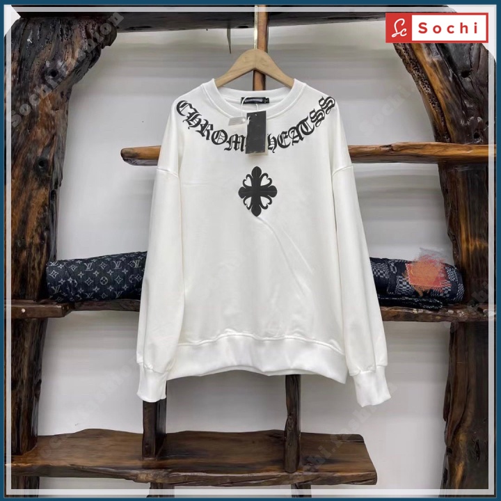 Áo thu đông cổ tròn, áo thu đông giữ nhiệt Sochi chất nỉ mềm mịn in CH mã SW.811