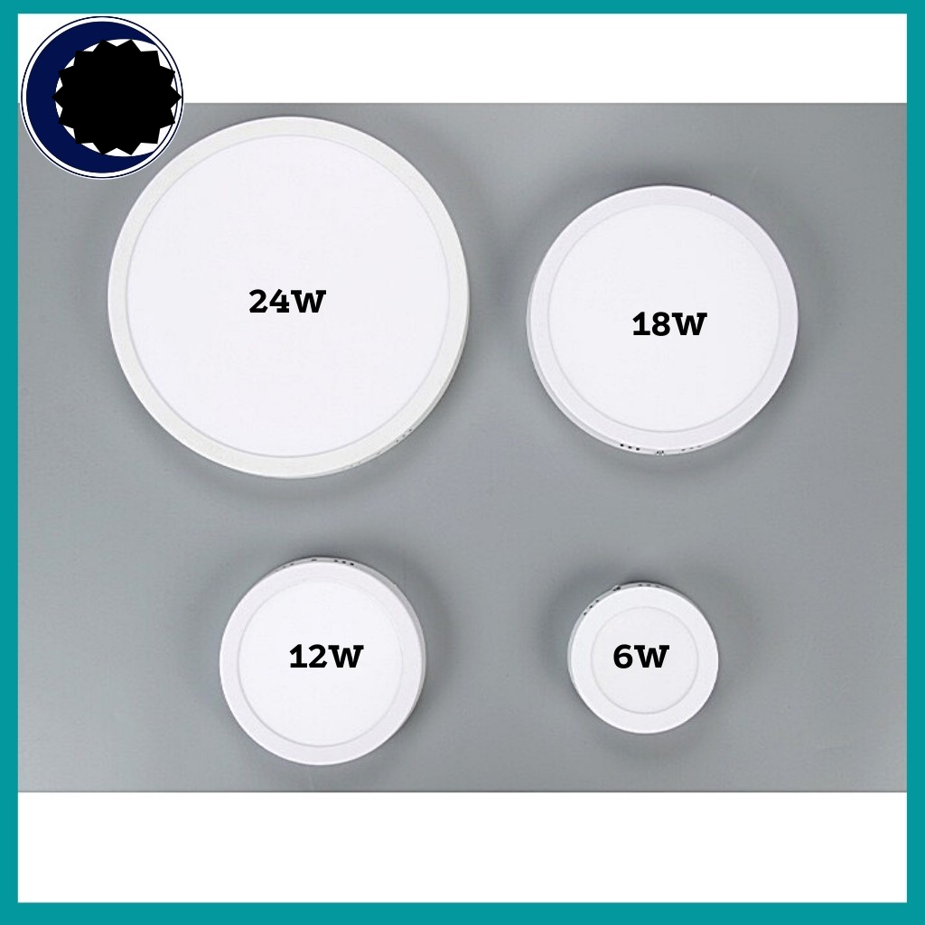 Đèn Ốp Nổi Trần Siêu Sáng 24W 18W 12W Vuông - Tròn Ánh Sáng Trắng #denoptran