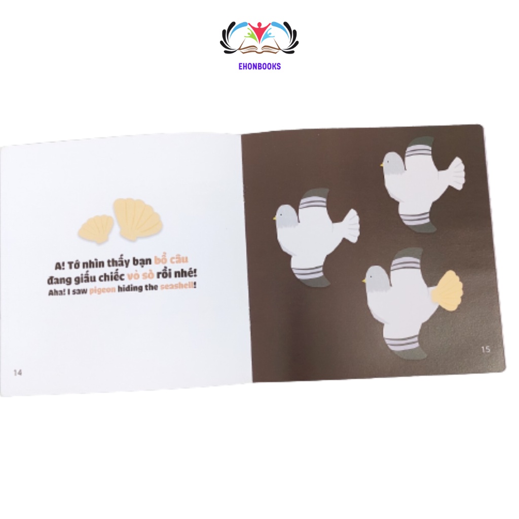 Sách Ehon cho bé 0 3 tuổi - Ehon kỹ năng sống Ra vườn xem ai giấu cái gì wabooks