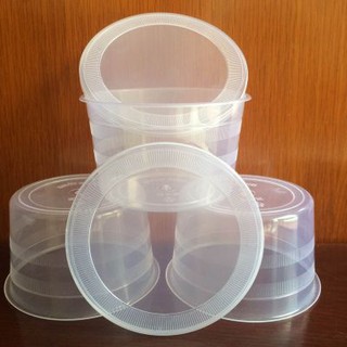 100 Hộp nhựa đựng chè, đựng phở - Hộp nhựa trong suốt đựng thức ăn nhỏ gọn tiện dụng dùng 1 lần