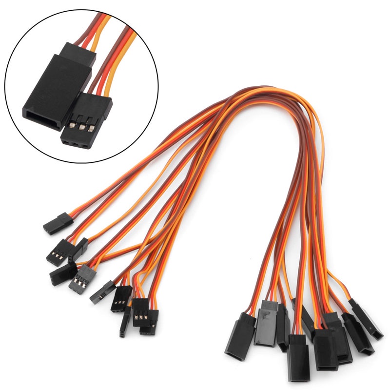 ✿ Set 10 Dây Cáp Nối Dài Động Cơ Servo 150mm Dành Cho RC Futaba JR 15cm