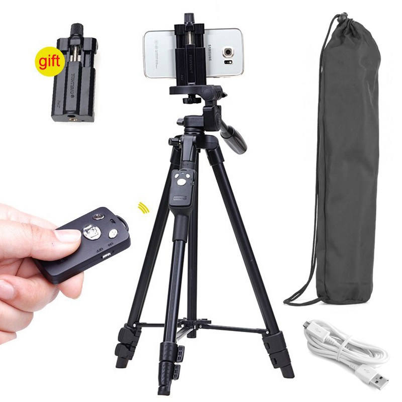 Chân giá đỡ Tripod chuyên nghiệp VCT 5208 - Kèm Remote bluetooth, túi đựng, cáp sạc