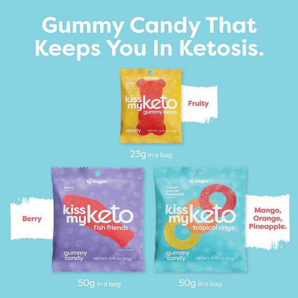 [Kiss my Keto - Gummies] - Kẹo dẻo Kiss my Keto - Keto/ Low Sugar/ Low Carb