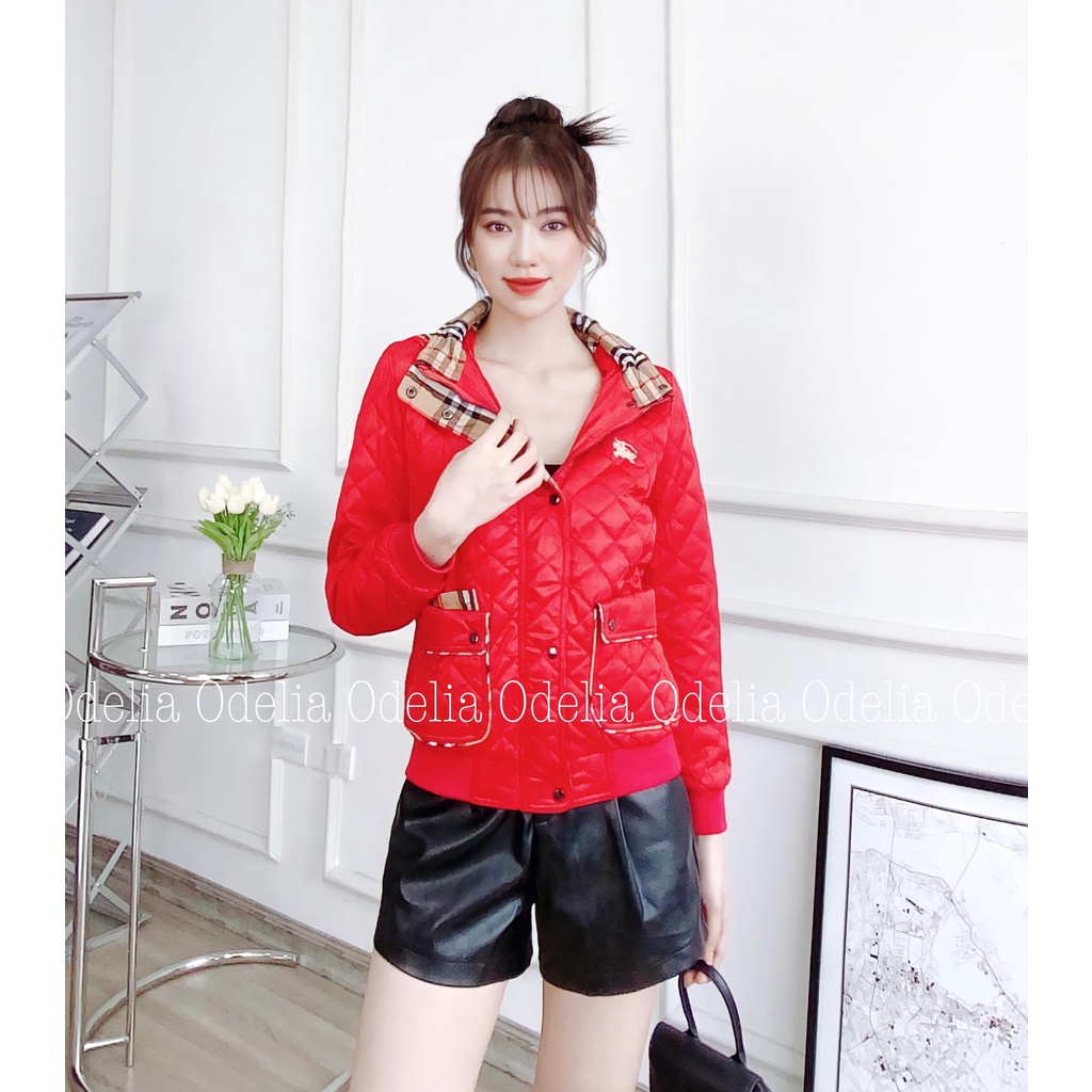 Áo trám ô cao cấp Odelia, cổ đứng, túi hộp - A6444