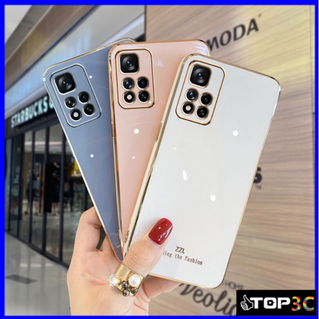 Ốp Điện Thoại Viền Thẳng Bảo Vệ Ống Kính Máy Ảnh Cho Redmi 10 Redmi 9 9A 9C 9T 10A Redmi 12C