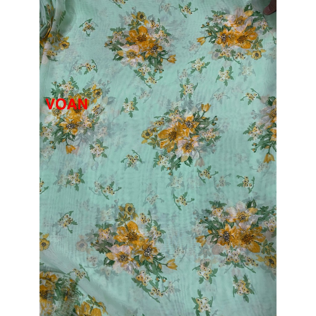 VẢI VOAN  HOA NHÍ - DÒNG VẢI THÔNG DỤNG - 1 MÉT X 1M5