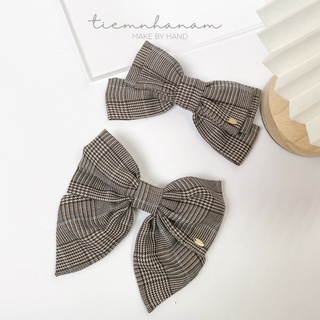 🎀 KẸP TÓC DẠ HOẠ TIẾT ĐÍNH TAG HANDMADE - [ Nhà Nấm handmade ]