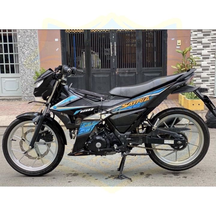 ( Quí khách vui lòng mang ra tiệm cho thợ dán ) Tem satria fi xanh đen v1