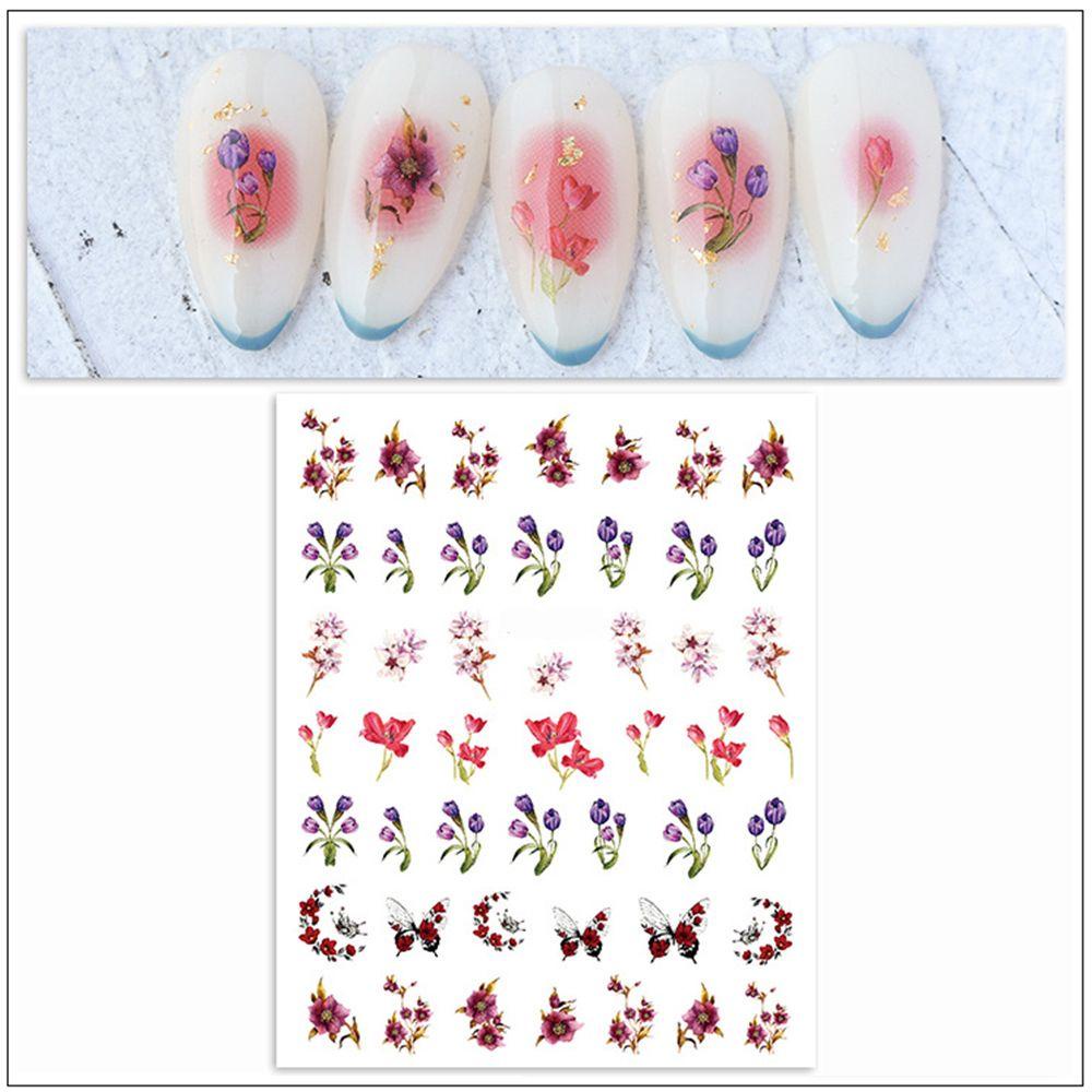 1 Tờ Nhãn Dán Trang Trí Móng Tay Nghệ Thuật Tự Dính