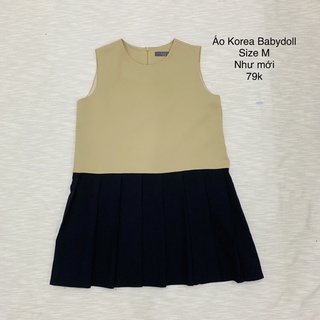 Áo Babydoll Korea dáng dài giấu quần