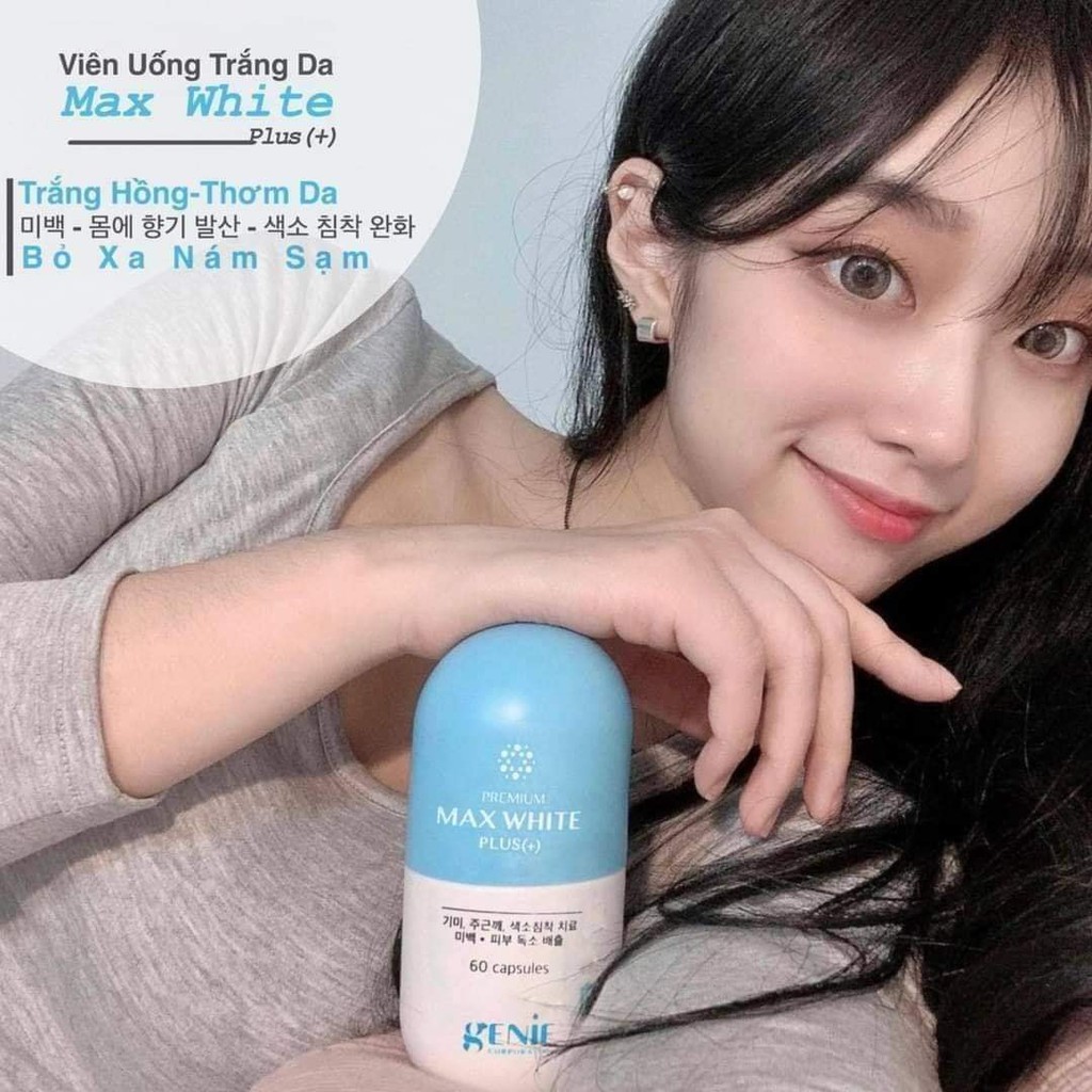 Viên Uống Trắng Da, Thơm Cơ Thể Max White Genie 60 viên | Thế Giới Skin Care