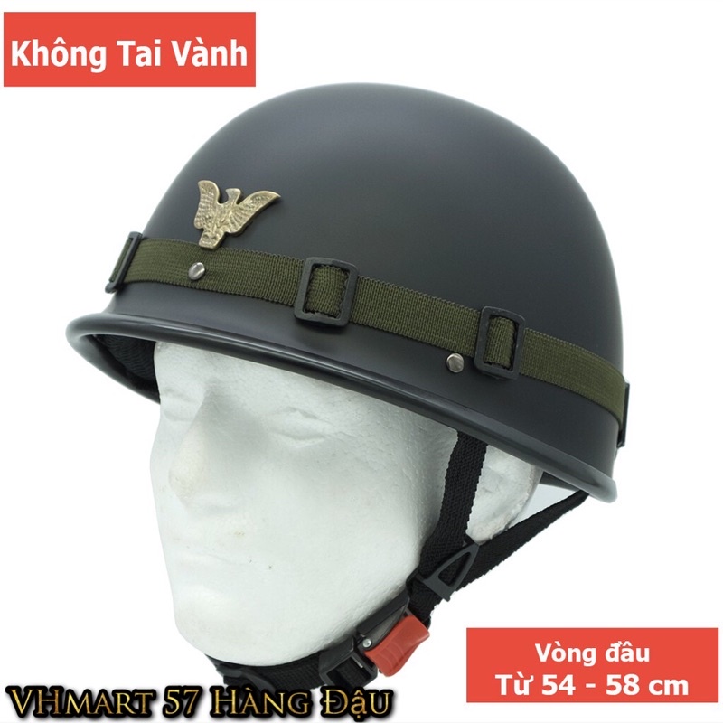 Mũ bảo hiểm lính Mỹ U.S không vành chính hãng🇱🇷