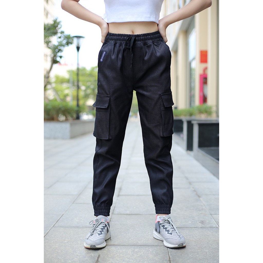 Quần jogger nữ Kaki Tuyết dãn, Jogger ống bó đẹp 2 túi hông độc hàng VNXK chất lượng cao kiểu thể thao | BigBuy360 - bigbuy360.vn