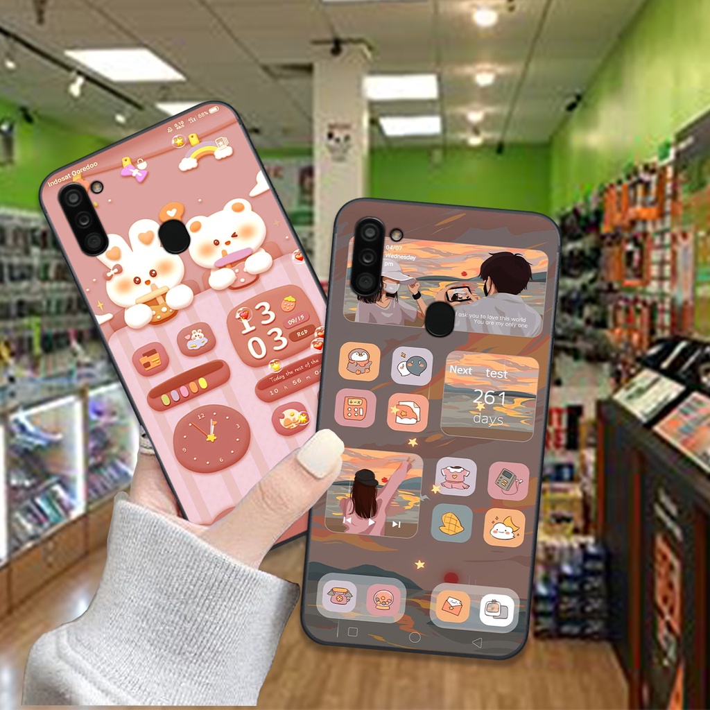 Ốp lưng Samsung A11 / M11 bộ hình gấu , thỏ hồng cute dễ thương giá rẻ siêu bền