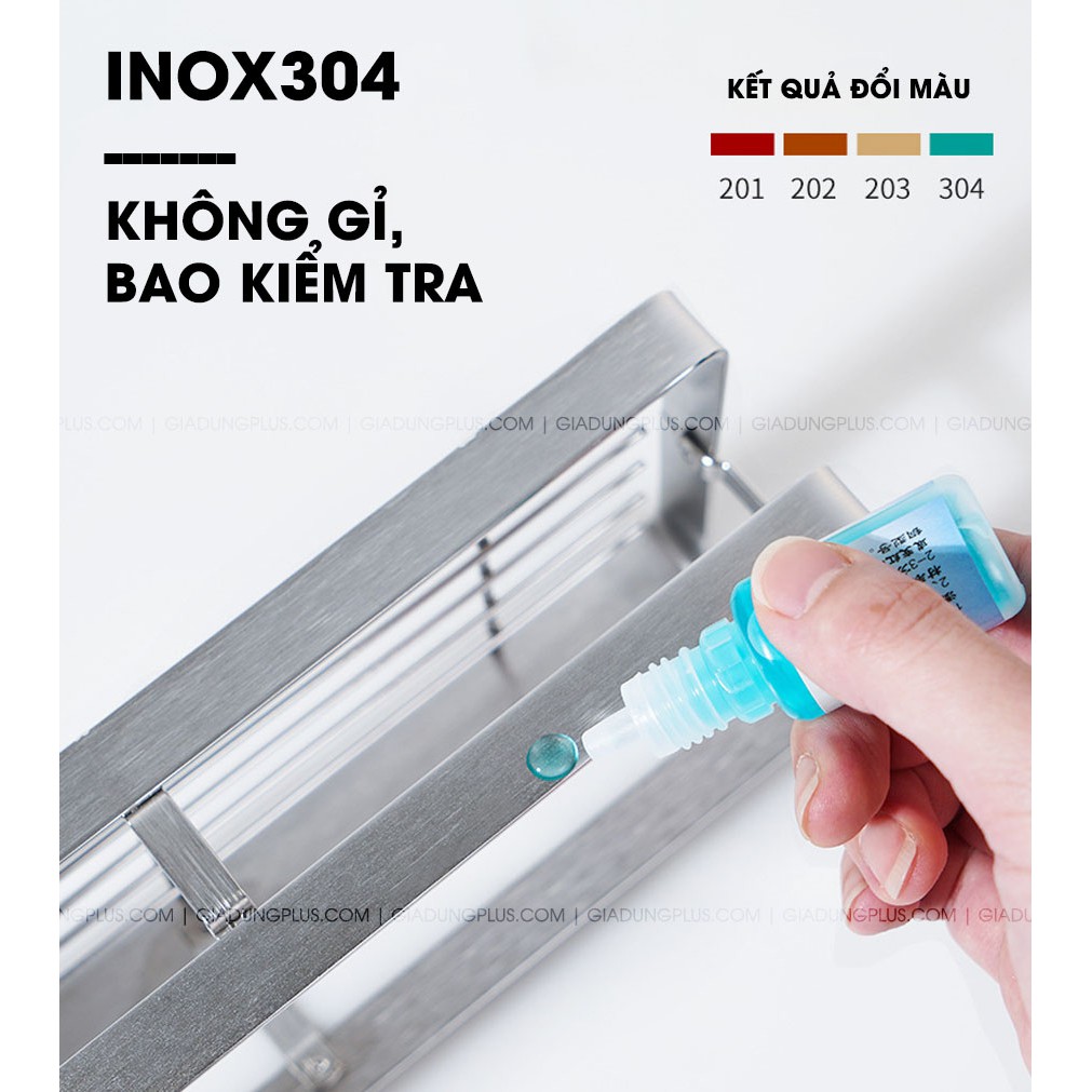 Kệ giá dán tường bếp INOX 304 cao cấp đựng hủ lọ gia vị, chai lọ, chén, đĩa, dao, đũa, vung nồi - KHÔNG CẦN KHOAN TƯỜNG | BigBuy360 - bigbuy360.vn