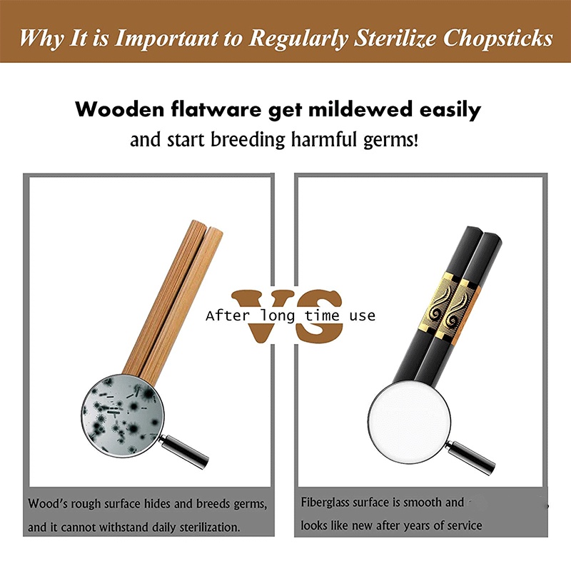 Set 1/10 Cặp Đũa Nhựa + Hợp Kim Chống Trượt Có Thể Tái Sử Dụng