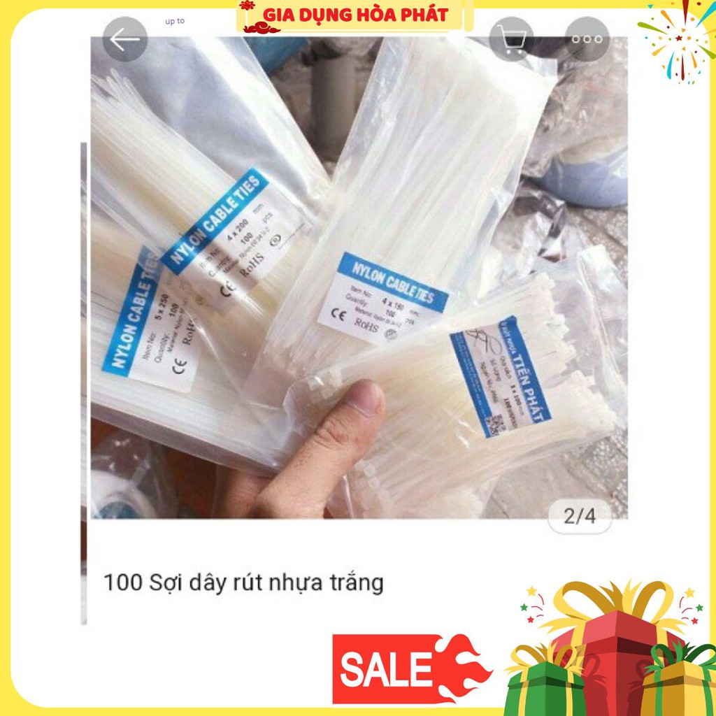 Dây rút - Dây rút nhựa 10cm ,15cm, 20cm, 25cm, 30cm ( Khoảng 80 sợi/bịch ) MUA 10 TẶNG 1