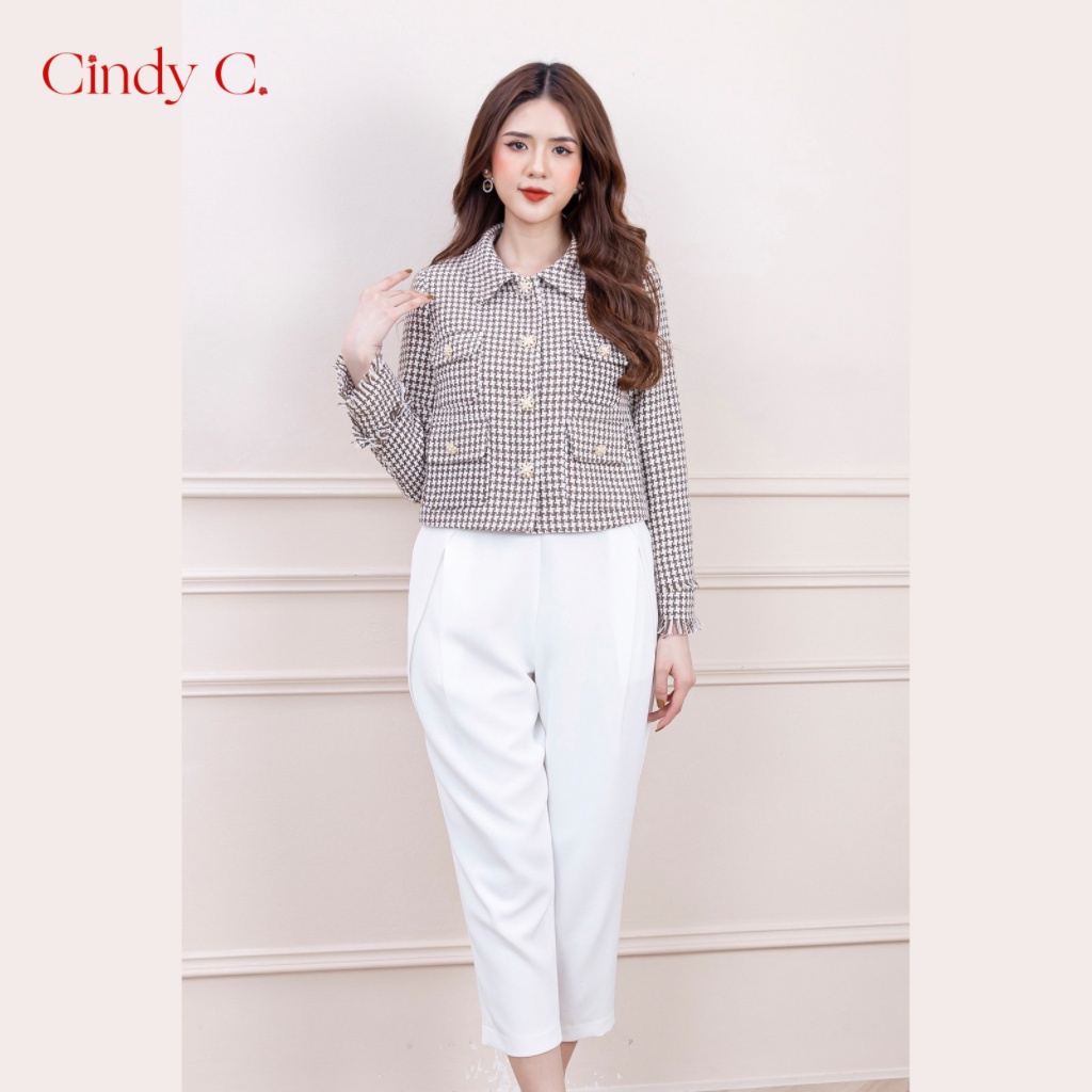 Áo khoác Dollface CINDY C chất liệu tweed sang trọng 776