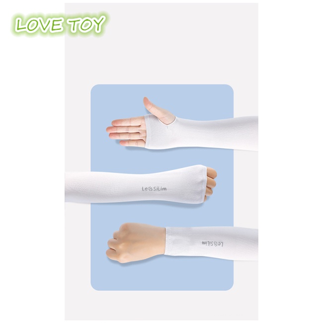 1 Đôi Găng Tay Hở Ngón Bằng Lụa Lạnh Chống Nắng Chống Tia uv