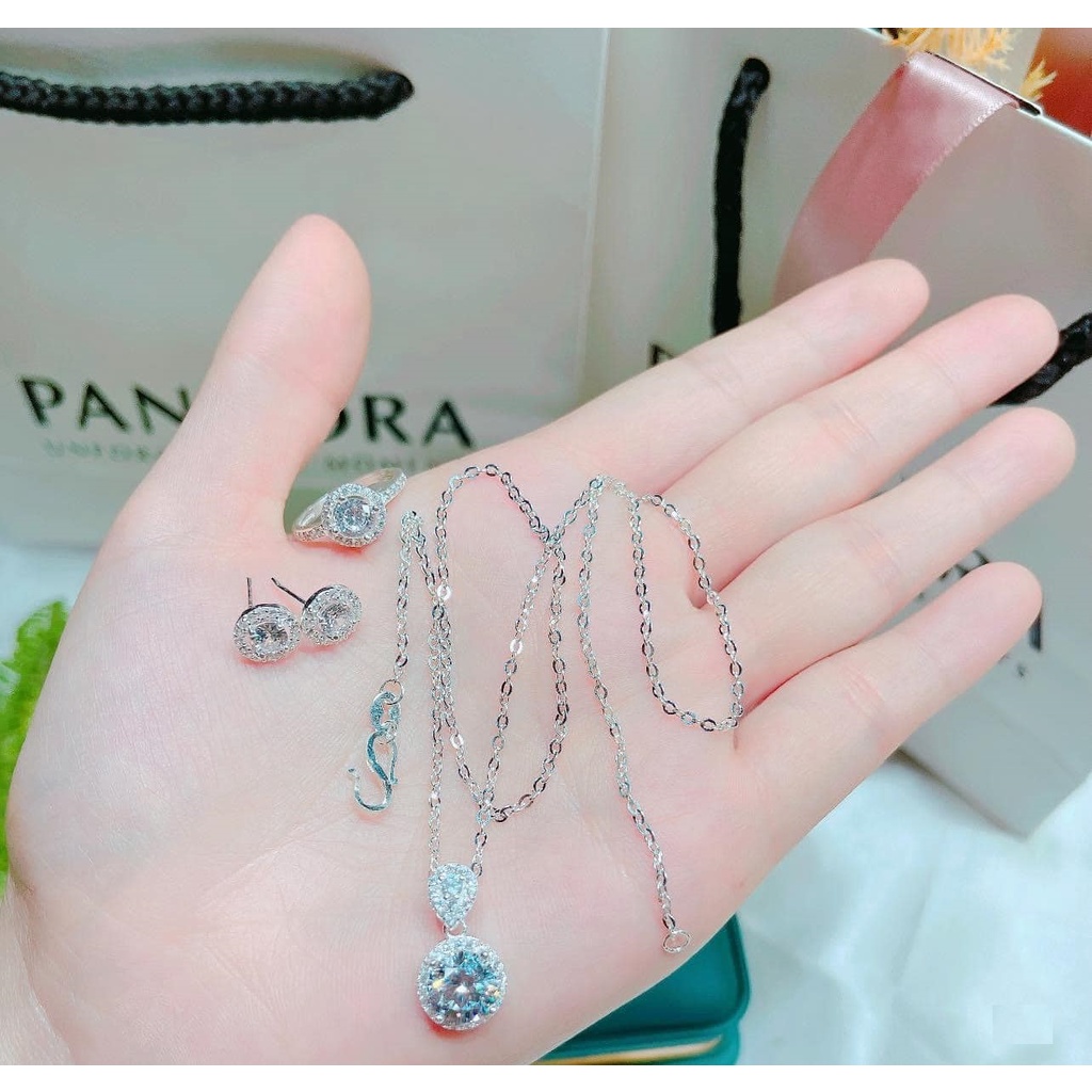 Dây chuyền nữ - dây mặt đá 8mm bạc ta mẫ h21 - Thanh bạc