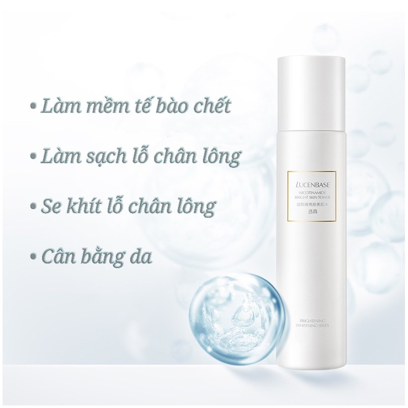 Toner Lactose Acid LUCENBASE nước hoa hồng se lỗ chân lông mịn da LACTOSE ACID PORE EXTRA-FIRMING TONER 120ml LUCB53