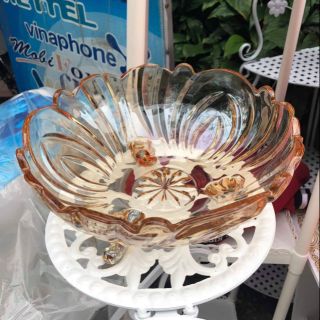 Bát 3 chân thủy tinh để hoa quả, thả hoa...