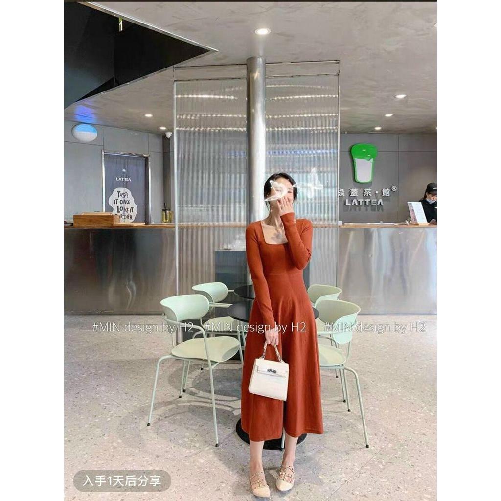 Váy zip xòe cổ tròn dài nhiều màu