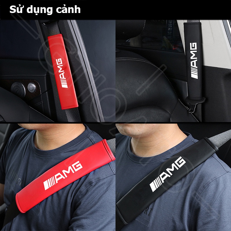 GTIOATO AMG Da DâY Đai An ToàN Ô Tô CàI DâY An ToàN Ô Tô BọC DâY An ToàN Xe HơI Phụ Kiện Oto Trang Trí Oto Phụ KiệN BêN Trong Ô Tô Cho Mercedes Benz W204 G63 GLC C200 W205 C300 AMG GLC300 E300 W213 W212