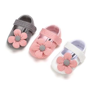 Giày vải dệt kim họa tiết hoa thời trang cho bé gái sơ sinh